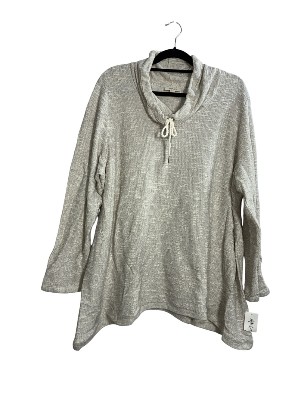 Style & Co Cowl Neck Top with nubby texture Size 3X NEW